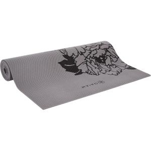 imageGaiam Yoga Mat  Premium 6mm Print Extra Thick Non Slip Exercise ampamp Fitness Mat for All Types of Yoga Pilates ampamp Floor Workouts 68quotL x 24quotW x 6mm ThickGrey Peony