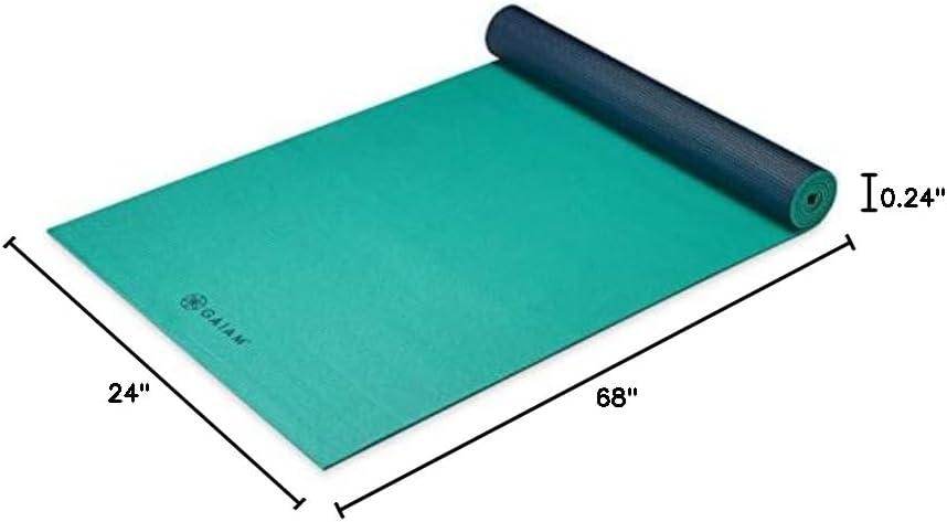 imageGaiam Solid Color Yoga Mat Non Slip Exercise ampamp Fitness Mat for All Types of Yoga Pilates ampamp Floor ExercisesVibrant Viridian