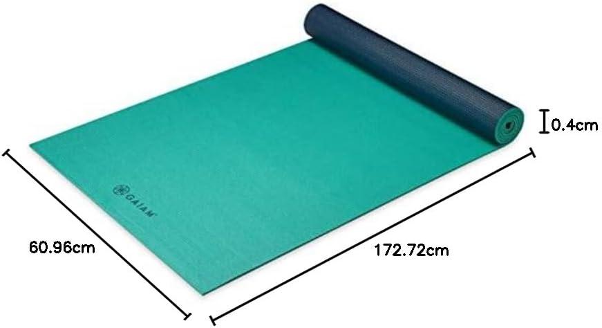imageGaiam Solid Color Yoga Mat Non Slip Exercise ampamp Fitness Mat for All Types of Yoga Pilates ampamp Floor ExercisesVibrant Viridian