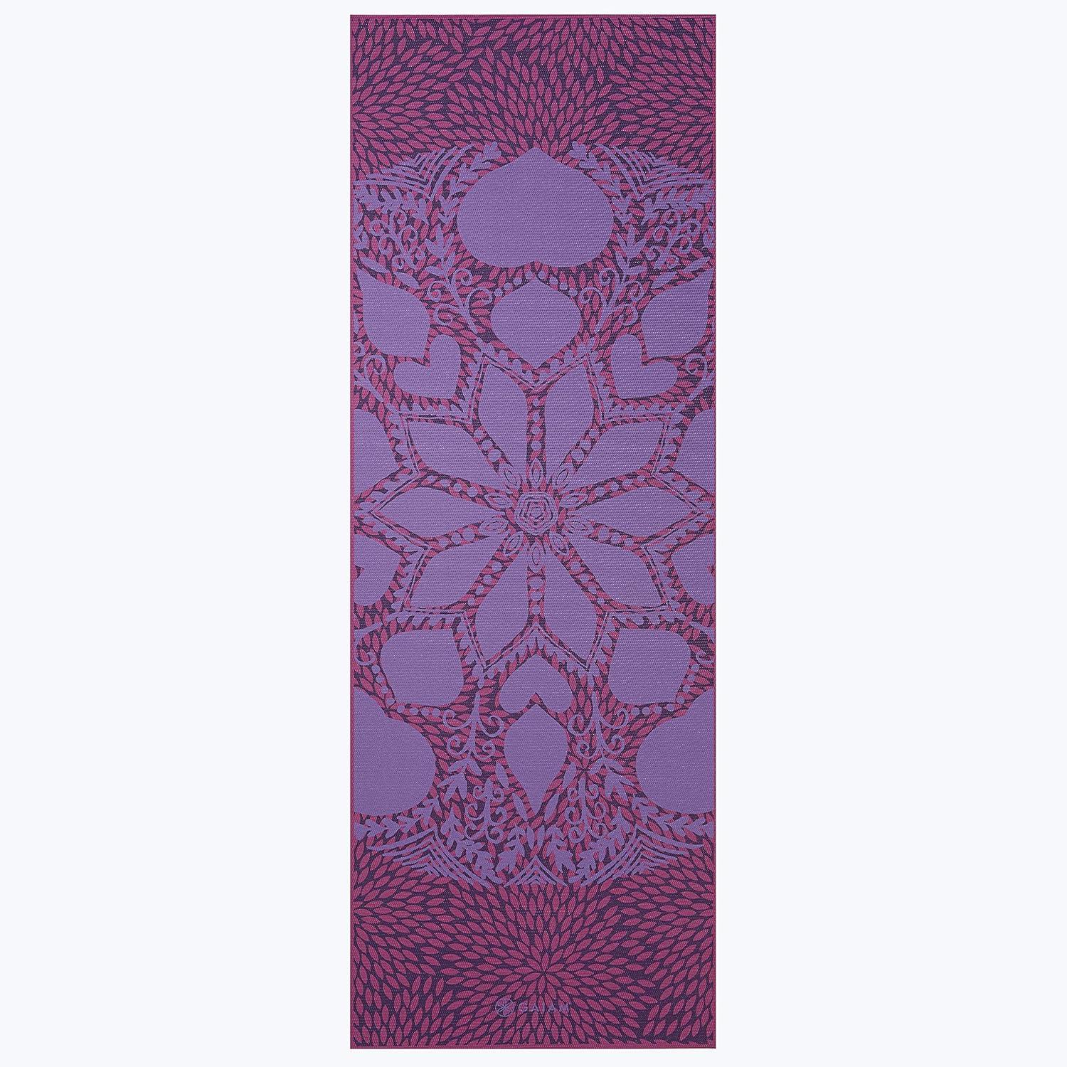 imageGaiam Yoga Mat  Premium 6mm Print Reversible Extra Thick Non Slip Exercise ampamp Fitness Mat for All Types of Yoga Pilates ampamp Floor Workouts 68quot x 24quot x 6mm ThickLilac Aurora