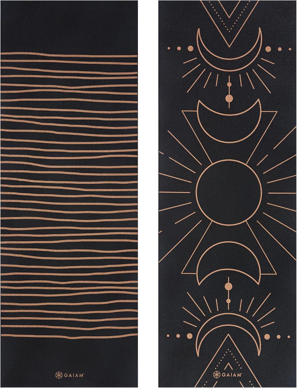 imageGaiam Yoga Mat  Premium 6mm Print Reversible Extra Thick Non Slip Exercise ampamp Fitness Mat for All Types of Yoga Pilates ampamp Floor Workouts 68quot x 24quot x 6mm ThickCosmic Energy