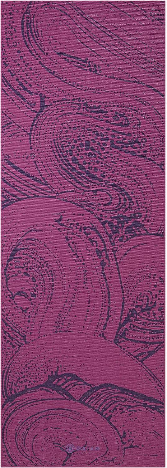 imageGaiam Yoga Mat  Premium 6mm Print Reversible Extra Thick Non Slip Exercise ampamp Fitness Mat for All Types of Yoga Pilates ampamp Floor Workouts 68quot x 24quot x 6mm ThickLilac Aurora