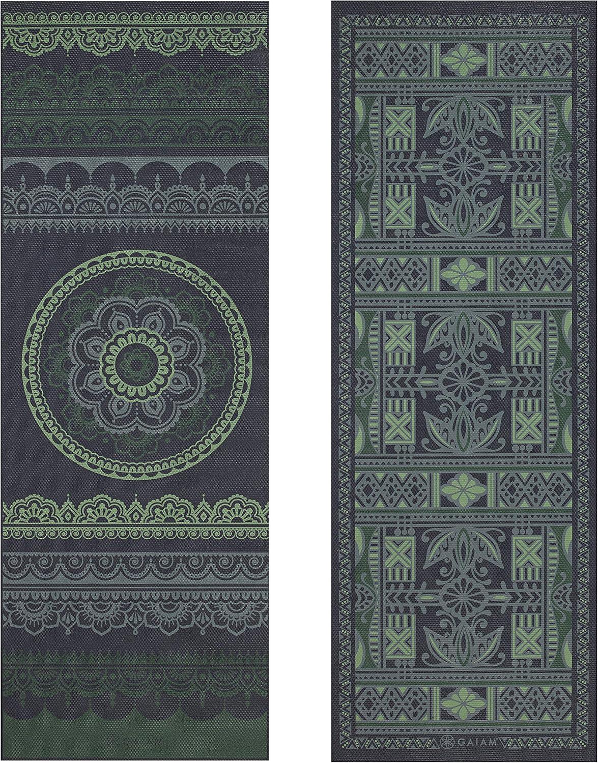 imageGaiam Yoga Mat  Premium 6mm Print Reversible Extra Thick Non Slip Exercise ampamp Fitness Mat for All Types of Yoga Pilates ampamp Floor Workouts 68quot x 24quot x 6mm ThickBoho Folk
