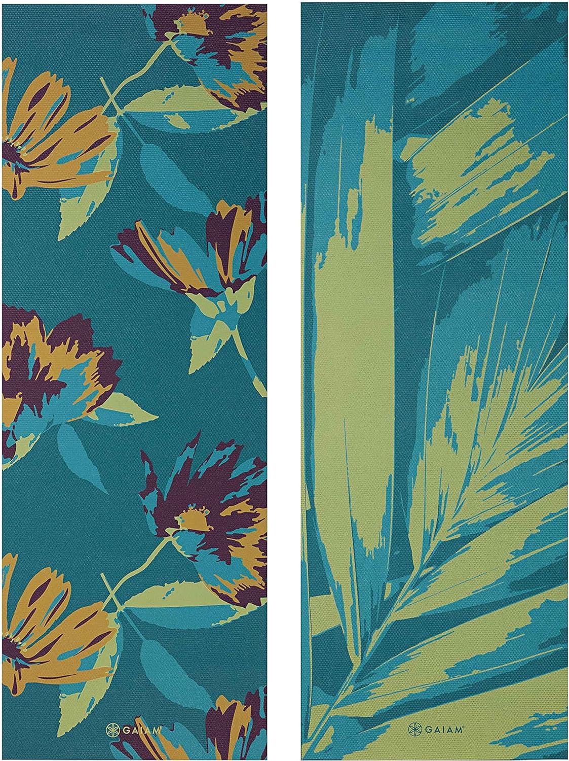 imageGaiam Yoga Mat  Premium 6mm Print Reversible Extra Thick Non Slip Exercise ampamp Fitness Mat for All Types of Yoga Pilates ampamp Floor Workouts 68quot x 24quot x 6mm ThickFloral Mantra