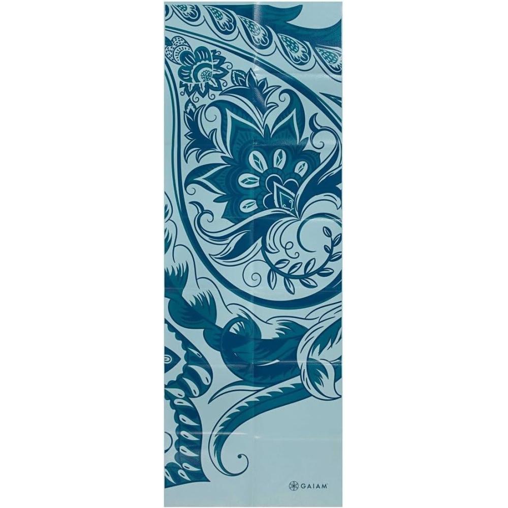 imageGaiam Yoga Mat  Folding Travel Fitness ampamp Exercise Mat  Foldable Yoga Mat for All Types of Yoga Pilates ampamp Floor Workouts 68quotL x 24quotW x 2mm ThickIcy Paisley