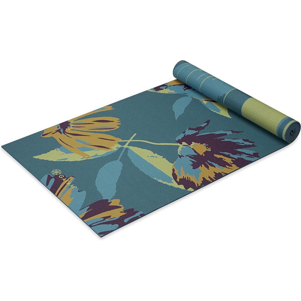imageGaiam Yoga Mat  Premium 6mm Print Reversible Extra Thick Non Slip Exercise ampamp Fitness Mat for All Types of Yoga Pilates ampamp Floor Workouts 68quot x 24quot x 6mm ThickFloral Mantra