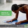 imageGaiam DryGrip Yoga Mat  5mm Thick NonSlip Exercise ampamp Fitness Mat for Standard or Hot Yoga Pilates and Floor Workouts  Cushioned Support NonSlip Coat  68 x 24 InchesBlue