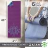 imageGaiam Yoga Mat  Premium 6mm Print Reversible Extra Thick Non Slip Exercise ampamp Fitness Mat for All Types of Yoga Pilates ampamp Floor Workouts 68quot x 24quot x 6mm ThickPurple Lotus