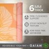 imageGaiam Yoga Mat  Premium 6mm Print Reversible Extra Thick Non Slip Exercise ampamp Fitness Mat for All Types of Yoga Pilates ampamp Floor Workouts 68quot x 24quot x 6mm ThickDahlia Grains