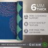 imageGaiam Yoga Mat  Premium 6mm Print Reversible Extra Thick Non Slip Exercise ampamp Fitness Mat for All Types of Yoga Pilates ampamp Floor Workouts 68quot x 24quot x 6mm ThickScalloped Ink