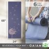 imageGaiam Yoga Mat  Premium 6mm Print Reversible Extra Thick Non Slip Exercise ampamp Fitness Mat for All Types of Yoga Pilates ampamp Floor Workouts 68quot x 24quot x 6mm ThickDandelion Fossil
