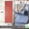 imageGaiam Yoga Mat  Premium 6mm Print Reversible Extra Thick Non Slip Exercise ampamp Fitness Mat for All Types of Yoga Pilates ampamp Floor Workouts 68quot x 24quot x 6mm ThickChanging Petals