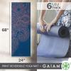 imageGaiam Yoga Mat  Premium 6mm Print Reversible Extra Thick Non Slip Exercise ampamp Fitness Mat for All Types of Yoga Pilates ampamp Floor Workouts 68quot x 24quot x 6mm ThickScalloped Ink