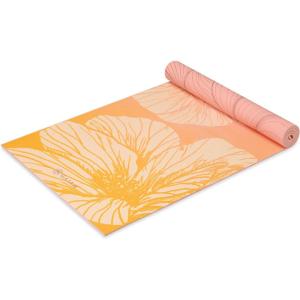 imageGaiam Yoga Mat  Premium 6mm Print Reversible Extra Thick Non Slip Exercise ampamp Fitness Mat for All Types of Yoga Pilates ampamp Floor Workouts 68quot x 24quot x 6mm ThickDahlia Grains