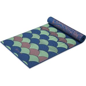 imageGaiam Yoga Mat  Premium 6mm Print Reversible Extra Thick Non Slip Exercise ampamp Fitness Mat for All Types of Yoga Pilates ampamp Floor Workouts 68quot x 24quot x 6mm ThickScalloped Ink