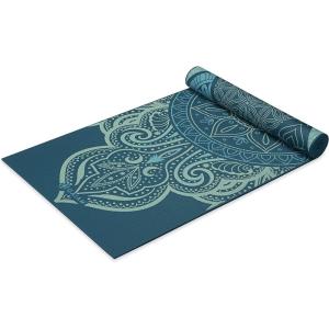 imageGaiam Yoga Mat  Premium 6mm Print Reversible Extra Thick Non Slip Exercise ampamp Fitness Mat for All Types of Yoga Pilates ampamp Floor Workouts 68quot x 24quot x 6mm ThickSeaglass