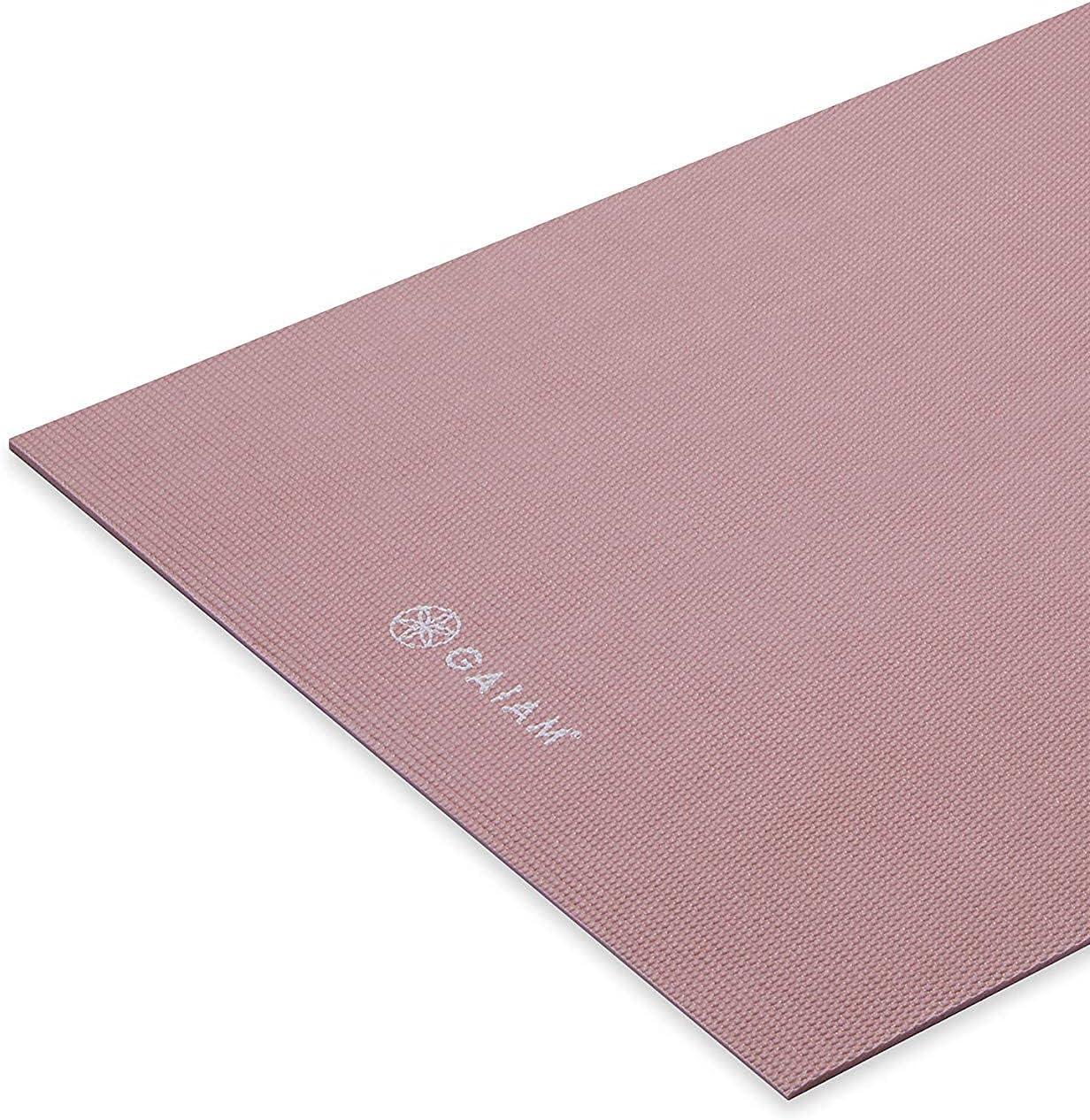 imageGaiam Yoga Mat  Premium 5mm Solid Thick Non Slip Exercise ampamp Fitness Mat for All Types of Yoga Pilates ampamp Floor Workouts 68quot x 24quot x 5mmLilac