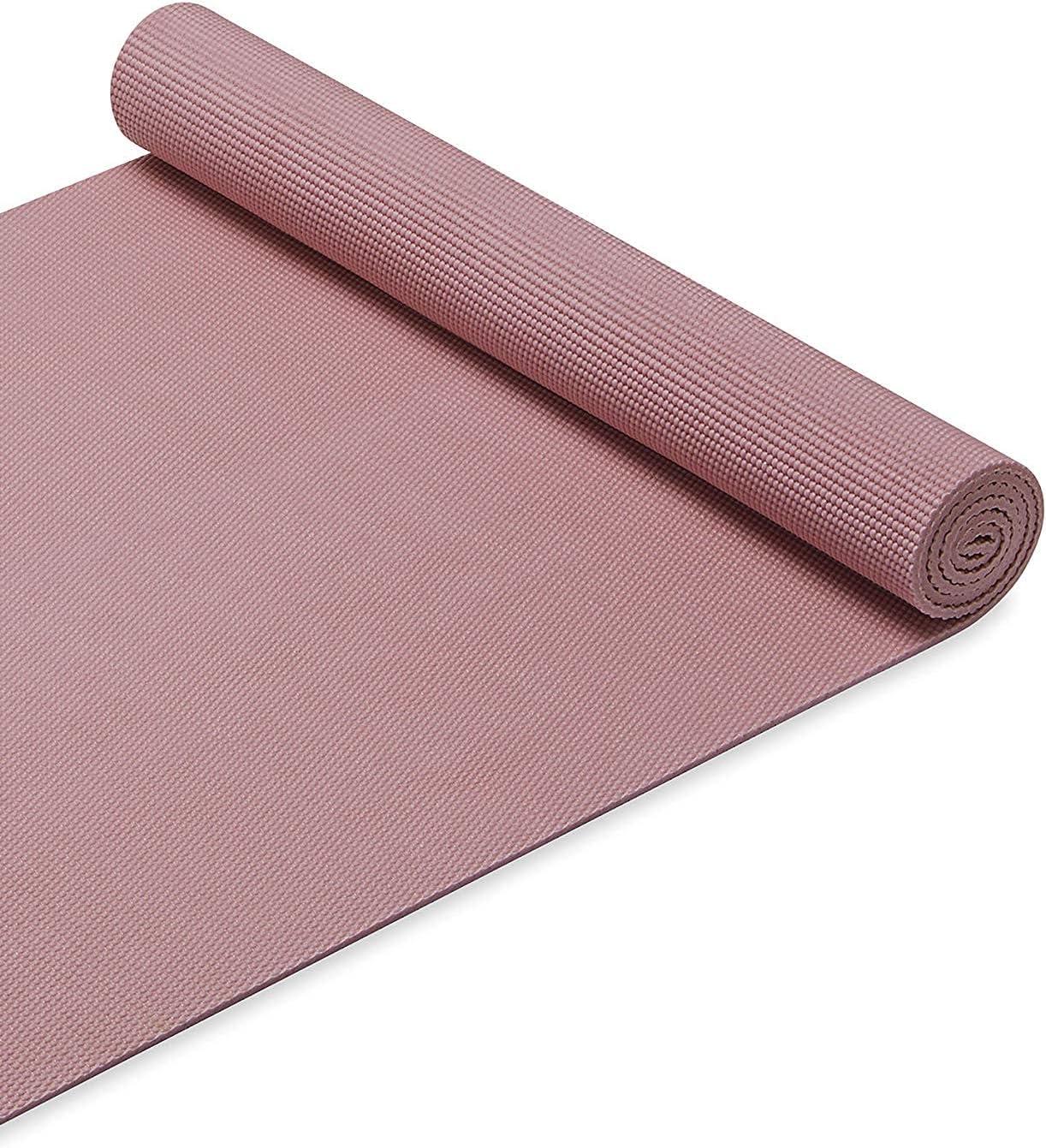 imageGaiam Yoga Mat  Premium 5mm Solid Thick Non Slip Exercise ampamp Fitness Mat for All Types of Yoga Pilates ampamp Floor Workouts 68quot x 24quot x 5mmLilac