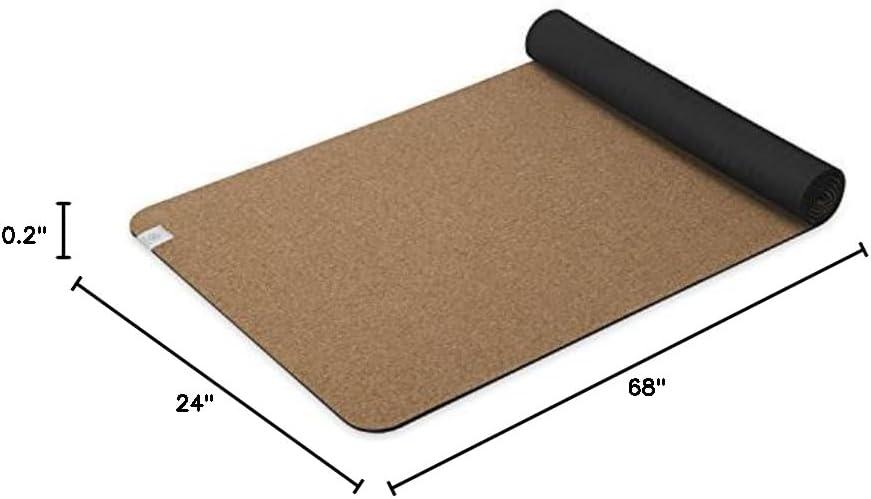 imageGaiam Yoga Mat  Premium 5mm Solid Thick Non Slip Exercise ampamp Fitness Mat for All Types of Yoga Pilates ampamp Floor Workouts 68quot x 24quot x 5mmCork