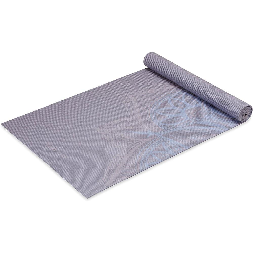 imageGaiam Yoga Mat  Premium 5mm Print Thick Non Slip Exercise ampamp Fitness Mat for All Types of Yoga Pilates ampamp Floor Workouts 68quot x 24quot x 5mmDusty Purple Point