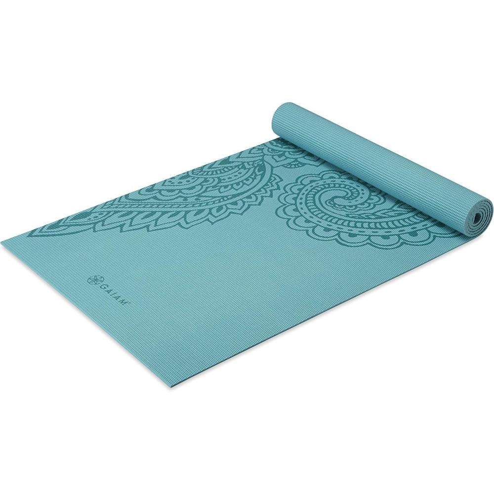 imageGaiam Yoga Mat  Premium 5mm Print Thick Non Slip Exercise ampamp Fitness Mat for All Types of Yoga Pilates ampamp Floor Workouts 68quot x 24quot x 5mmPaisley Frost