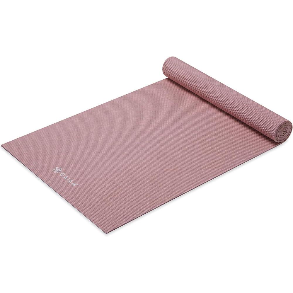 imageGaiam Yoga Mat  Premium 5mm Solid Thick Non Slip Exercise ampamp Fitness Mat for All Types of Yoga Pilates ampamp Floor Workouts 68quot x 24quot x 5mmLilac