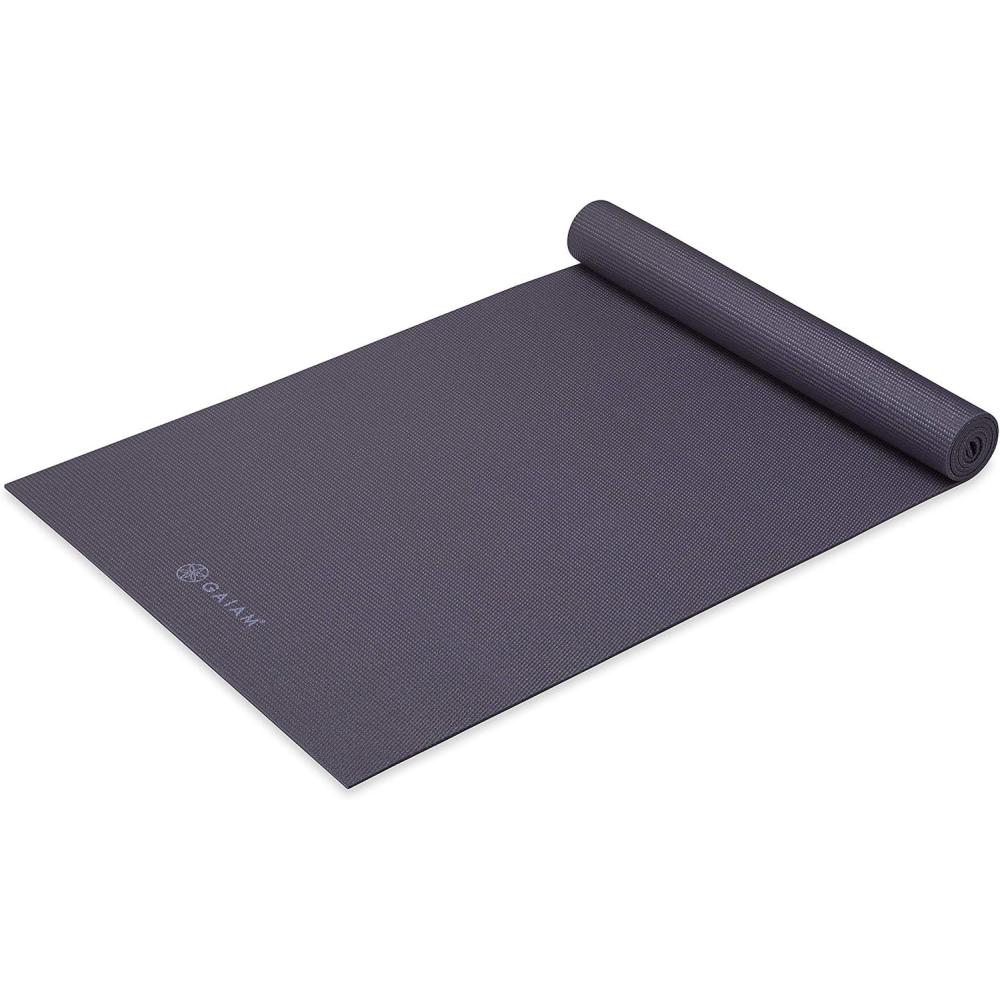 imageGaiam Yoga Mat  Premium 5mm Solid Thick Non Slip Exercise ampamp Fitness Mat for All Types of Yoga Pilates ampamp Floor Workouts 68quot x 24quot x 5mmHeron