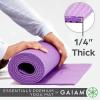 imageGaiam Essentials Premium Yoga Mat with Yoga Mat Carrier Sling 72quotL x 24quotW x 14 Inch ThickBlack