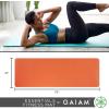 imageGaiam Essentials Thick Yoga Mat Fitness ampamp Exercise Mat with EasyCinch Yoga Mat Carrier Strap 72quotL x 24quotW x 25 Inch ThickRed