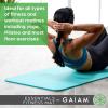 imageGaiam Essentials Thick Yoga Mat Fitness ampamp Exercise Mat with EasyCinch Yoga Mat Carrier Strap 72quotL x 24quotW x 25 Inch ThickRed