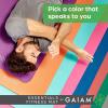 imageGaiam Essentials Thick Yoga Mat Fitness ampamp Exercise Mat with EasyCinch Yoga Mat Carrier Strap 72quotL x 24quotW x 25 Inch ThickRed