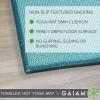 imageGaiam Yoga Mat  Hot Yoga Towel Mat MositureWicking Microfiber Topcoat ampamp Yoga Mat Backing Seafoam 68quot L x 26quot W x 5mm Thick