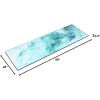 imageGaiam Yoga Mat  Hot Yoga Towel Mat MositureWicking Microfiber Topcoat ampamp Yoga Mat Backing Seafoam 68quot L x 26quot W x 5mm Thick
