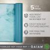 imageGaiam Yoga Mat  Hot Yoga Towel Mat MositureWicking Microfiber Topcoat ampamp Yoga Mat Backing Seafoam 68quot L x 26quot W x 5mm Thick