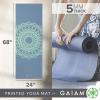 imageGaiam Yoga Mat  Premium 5mm Print Thick Non Slip Exercise ampamp Fitness Mat for All Types of Yoga Pilates ampamp Floor Workouts 68quot x 24quot x 5mmCool Mint Point