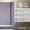 imageGaiam Yoga Mat  Premium 5mm Print Thick Non Slip Exercise ampamp Fitness Mat for All Types of Yoga Pilates ampamp Floor Workouts 68quot x 24quot x 5mmDusty Purple Point