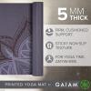imageGaiam Yoga Mat  Premium 5mm Print Thick Non Slip Exercise ampamp Fitness Mat for All Types of Yoga Pilates ampamp Floor Workouts 68quot x 24quot x 5mmAubergine Point