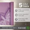 imageGaiam Yoga Mat  Premium 5mm Print Thick Non Slip Exercise ampamp Fitness Mat for All Types of Yoga Pilates ampamp Floor Workouts 68quot x 24quot x 5mmViolet Blush Point