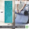 imageGaiam Yoga Mat  Premium 5mm Print Thick Non Slip Exercise ampamp Fitness Mat for All Types of Yoga Pilates ampamp Floor Workouts 68quot x 24quot x 5mmPaisley Frost
