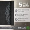 imageGaiam Yoga Mat  Premium 5mm Print Thick Non Slip Exercise ampamp Fitness Mat for All Types of Yoga Pilates ampamp Floor Workouts 68quot x 24quot x 5mmBlack Marrakesh