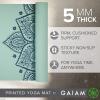 imageGaiam Yoga Mat  Premium 5mm Print Thick Non Slip Exercise ampamp Fitness Mat for All Types of Yoga Pilates ampamp Floor Workouts 68quot x 24quot x 5mmCool Mint Sundial
