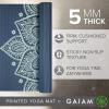 imageGaiam Yoga Mat  Premium 5mm Print Thick Non Slip Exercise ampamp Fitness Mat for All Types of Yoga Pilates ampamp Floor Workouts 68quot x 24quot x 5mmIndigo Sundial