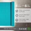 imageGaiam Yoga Mat  Premium 5mm Solid Thick Non Slip Exercise ampamp Fitness Mat for All Types of Yoga Pilates ampamp Floor Workouts 68quot x 24quot x 5mmLight Blue