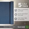 imageGaiam Yoga Mat  Premium 5mm Solid Thick Non Slip Exercise ampamp Fitness Mat for All Types of Yoga Pilates ampamp Floor Workouts 68quot x 24quot x 5mmIndigo Ink