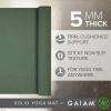 imageGaiam Yoga Mat  Premium 5mm Solid Thick Non Slip Exercise ampamp Fitness Mat for All Types of Yoga Pilates ampamp Floor Workouts 68quot x 24quot x 5mmSagebrush