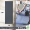 imageGaiam Yoga Mat  Premium 5mm Solid Thick Non Slip Exercise ampamp Fitness Mat for All Types of Yoga Pilates ampamp Floor Workouts 68quot x 24quot x 5mmFolkstone Grey