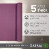 imageGaiam Yoga Mat  Premium 5mm Solid Thick Non Slip Exercise ampamp Fitness Mat for All Types of Yoga Pilates ampamp Floor Workouts 68quot x 24quot x 5mmSugar Beet