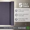 imageGaiam Yoga Mat  Premium 5mm Solid Thick Non Slip Exercise ampamp Fitness Mat for All Types of Yoga Pilates ampamp Floor Workouts 68quot x 24quot x 5mmHeron