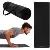 imageGaiam Essentials Thick Yoga Mat Fitness ampamp Exercise Mat with EasyCinch Yoga Mat Carrier Strap 72quotL x 24quotW x 25 Inch ThickBlack