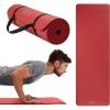 imageGaiam Essentials Thick Yoga Mat Fitness ampamp Exercise Mat with EasyCinch Yoga Mat Carrier Strap 72quotL x 24quotW x 25 Inch ThickRed